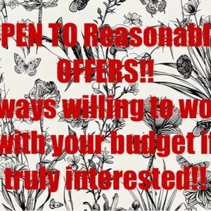 Open to Reasonable OFFERS!!! Don’t hesitate!!!